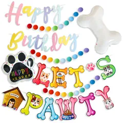 誕生日 飾り付け 風船 パーティー 犬 バルーン 動物 ペット バースデー 装飾 ペットグッズ ガーランド ワンちゃん デコレーション セット
