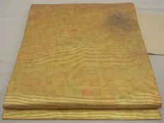 平和屋着物■九寸名古屋帯　幾何学文様　金糸　逸品　n-ne2029