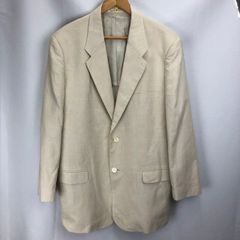 Papas パパス リネン テーラードジャケット ベージュ L 作り大きい目