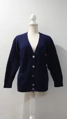 90’s Ralph Lauren リブ編み ウール ニットカーディガン L