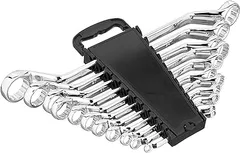 5/16, 3/8, 7/16, 1/2, 9/16, 5/8, 11/16, 3/4 in.; Wrench holder