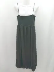 ◇ ⊂ ZARA ザラ シースルー バルーン ロング丈 ワンピース サイズM ブラック レディース E  【1501160000019】