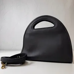 ✨Cランク　  COACH　オールドコーチ　２way　ショルダーバッグ　bag　ハーフムーン　USA　グラブタンレザー　9942　vintage　ブラック　「５EL」