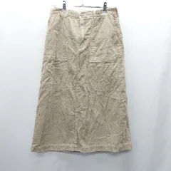 ◇ ⊇ SM2 サマンサ モスモス コーデュロイ ロング Aライン スカート サイズF ベージュ レディース E  【1502060025331】