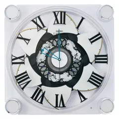 【 新品 未開封 】   セイコー からくり時計 ( エムブレム) ［電波自動受信機能有］ 白パール HS446W 未使用 送料無料