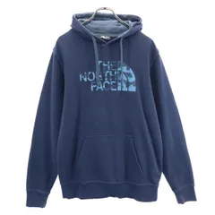 ノースフェイス ロゴプリント スウェットパーカー S ネイビー THE NORTH FACE 長袖トレーナー 裏起毛 メンズ 【中古】  【230128】 【PD】