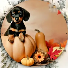 犬雑貨 ダックス ブリキ看板 c14