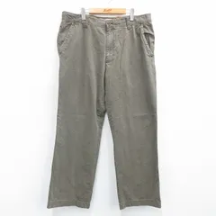 W39/古着 オールドネイビー OLD NAVY パンツ メンズ 大きいサイズ コットン 濃緑系 グリーン 25jul31 中古 ボトムス ロングのサムネイル