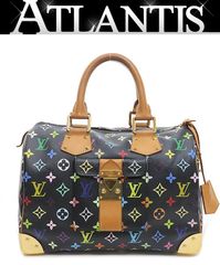 ルイヴィトン Louis Vuitton スピーディ30 ハンドバッグ マルチカラー 黒 ノワール M92642 【70348】