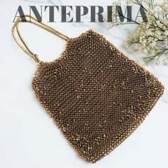 美品⭐︎ANTERIMA ゴールドワイヤーバッグ アンテプリマワイヤーバッグ ゴールド レディース ワイヤー