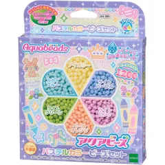 エポック社 アクアビーズ パステルカラービーズセット AQ-288 6歳以上 おもちゃ 水 水でくっつく メイキングトイ