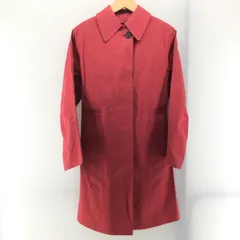 【中古】MACKINTOSH 80s スコットランド製 Cotton Rubber Proofed ステンカラーコート レッド 34 ※汚れ有 マッキントッシュ[24]