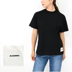 JIL SANDER+ ジルサンダープラス J40GC0001 J45048 ロゴT レディース半袖Tシャツ 1枚単品 オーガニックコットン クルーネック オーバーサイズ ロゴラベル レディース カットソー ブランド
