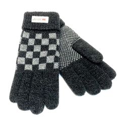 【在庫処分】ニット メンズ Thinsulate(シンサレート) 手袋 OVER] 【雪柄・チェッカー・ボーダー】 [HANG
