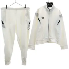 アディダス 80s デサント製 ヴィンテージ ジャージジャケット 上下 セットアップ O 白 adidas メンズ