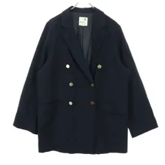 美品 earth music&ecology アースミュージックアンドエコロジー 長袖 テーラードジャケット L ブラック レディース 古着