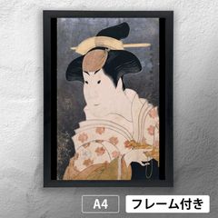 東洲斎写楽 「三代目大谷鬼次の奴江戸兵衛」浮世絵ポスター A4 マット