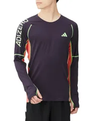 [アディダス] 長袖 Tシャツ 駅伝 ランニング 長袖Tシャツ KLX67 メンズ オーロラブラック(IU0687) J/XS [オーロラブラック(IU0687)] [XS]