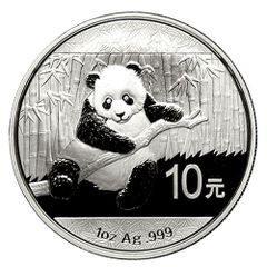 2002年　中国パンダ銀貨　1オンス　 純銀 カプセル付き] 2002年中国「パンダ」純銀 1オンス 銀貨 パンダ銀貨
