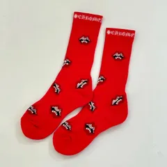 専用【正規品新品未使用】クロムハーツCHROME HEARTS ソックス赤のみ クロムハーツ ソックス 靴下 ホワイト レッド メンズ CHROME