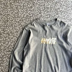 STUSSY / 00's usa製 Design logo ls T-shirt【オールドステューシー、銀タグusa製、両面グラフィック】長袖Tシャツsk8 ステューシー　レイヤード　重ね着　横ノリ