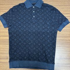 ルイヴィトン 半袖ポロシャツ 2着セット LVロゴ刺繍 グレー サイズM