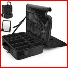 【特売】メイクボックス Luxspire コスメボックス メイクブラシバッグ EVA化粧ポーチ コスメポーチ メイクポーチ サイズ：40*29*14CM 鏡 肩掛けベルト付き プロ用 仕切り 持ち運び 防塵 置き方調整可能 通勤・出張・旅行用 機能的收納大容量