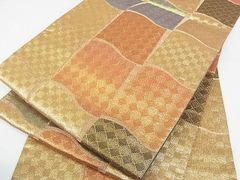 正絹・佐賀錦袋帯・金糸たっぷり・太鼓柄 - メルカリ