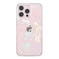 ZTOFERA iPhone 16 Pro用クリア ケース いphone16 Pro 透明 ケース かわいい蝶結び リボンパターン おしゃれ キラキラ スマホケース ソフトTPU バンパーケース 軽量 耐衝撃 人気 韓国 アイフォン16 Pro 薄い ケー 0