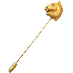 【HERMES エルメス】ブローチ ピンブローチ 馬モチーフ アクセサリー ゴールド