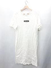 ◇ ⊂ CONVERSE コンバース 半袖 膝下丈 ワンピース サイズF ホワイト系 レディース E 【1409240012672】