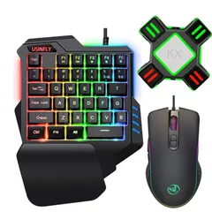 【新着商品】lite/PS4/PS3/Xbox対応 Switch/switch RGBゲーミングキーボード フォートナイト用キーボード ゲーミングマウス switch対応 セット 接続アダプターFPS/TPS/RPG/RTSなどに最適 コンバーター 日本語説明
