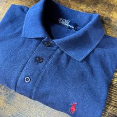 90s Polo by Ralph Lauren ポロシャツ USA製 ネイビー