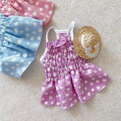 犬 夏服 夏服春夏薄手可愛い花柄キャミワンピース涼しい 可愛女の子 ドッグウェア