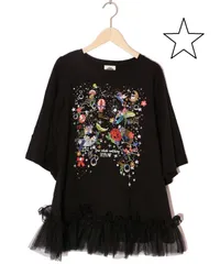 ☆ScoLar スカラー　151672：メルヘンラメプリント チュール切替チュニックのサムネイル