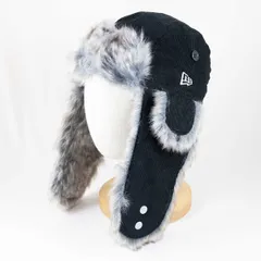 【ニューエラ正規品】子供用 ニューエラ New Era® NEW ERA® 帽子 キッズ Kid's トラッパー コーデュロイ ブラック(商品番号：14671664)