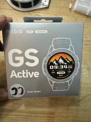 Mibro GS Active スマートウォッチ 1000nitの高輝度AMOLEDディスプレイ   Line通知 アプリ通知 5ATM防水 日本語対応 1.3インチ ー iPhone対応 アンドロイド対応 腕時計 【替えバンド付き】 (ブラック)