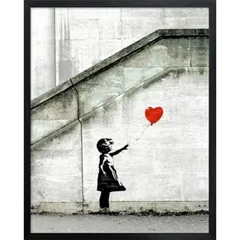 Banksy バンクシー アートフレーム Red Balloon 【bicosya/美工社】 IBA-61736 サイズ430x530x32mmのサムネイル