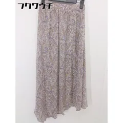 ◇ ◎ ROPE PICNIC タグ付き 総柄 サイドジップ ロング フレア スカート サイズ36 グレージュ マルチ レディース  【中古】 【1202070000037】