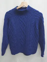 ◇ ⊇ Simplicite シンプリシテェ ハイネック 長袖 ニット セーター 表記無し ブルー レディース P  【1409250006791】