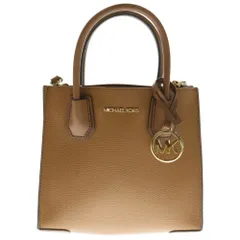 MICHAEL KORS (マイケルコース) 2WAY MKロゴストラップ付 レザーハンドバッグ ショルダーバッグ ブラウン 35S1GM9M2L