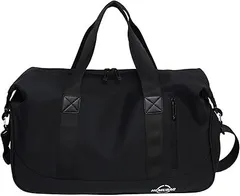 [MORGEN SKY] ボストンバッグ スポーツバッグ 旅行バッグ シューズ収納 大容量 防水 4way メンズ レディース 修学旅行 乾湿分離 ゴルフ 機内持込 1泊2日 ダッフルバッグ 男女兼用 BAG88 (ブラック)