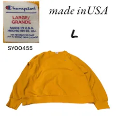 USA製チャンピオン古着プリントスウェットトレーナーLオレンジSY00455