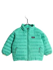【お得なクーポン配布中!】 パタゴニア ダウン セーター キッズ ベビー 2歳 90cm / 12年製 Patagonia 赤ちゃん ナイロン ジャケット ブルゾン フルジップ ワンポイント