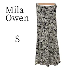 ★美品 Mila Owen ミラ オーウェン 黒・黄 ロング フレアスカート S