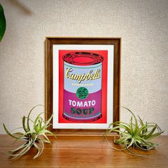 訳アリ☆アウトレット品☆新品☆額付アートポスター★絵画☆andy warhol★アンディ・ウォーホル☆アメリカンポップアート◎キャンベル☆Campbells soup can☆2