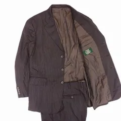 NEWYORKER ニューヨーカー スーツ セットアップ テーラード 3B ジャケット スラックス サイズA6 ブラウン 茶色 メンズ 【中古】