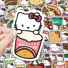 【ハローキティ】ステッカー 70枚 食べ物 グルメ サンリオ かわいい デコ