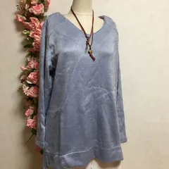 GJ20＊3L 大きいサイズ ウール入りシャギー プルオーバー 水色(12)