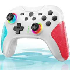 SwitchコントローラーSwitch2TURBO連射機能スイッチコントローラー20時間連続使用1000mAh大容量マクロ機能背面ボタン付き9色RGBライトBluetooth無線接続ジャイロセンサー搭載4階段HD振動